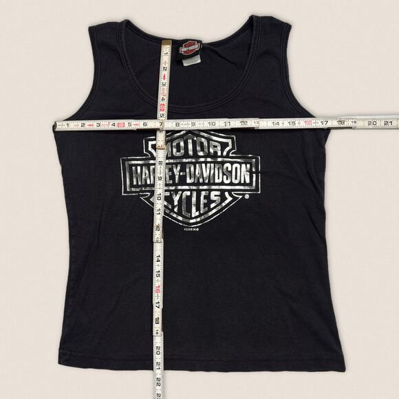 Y2K Harley Davidson Biker Metallic Tank Top Size Large - Picture 5 of 5